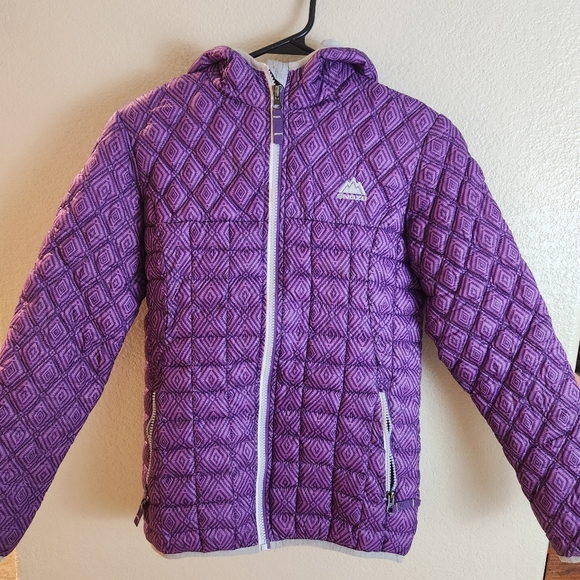 SNOZU Girls Purple Hoodie Snow Winter Rain Puffer Coat Jacket - Picture 1 of 4